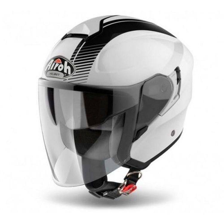 Airoh Hunter Urban Jet Helmet - Simple White Gloss